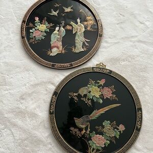 Elegant Black and Gold Wall Decor Plates